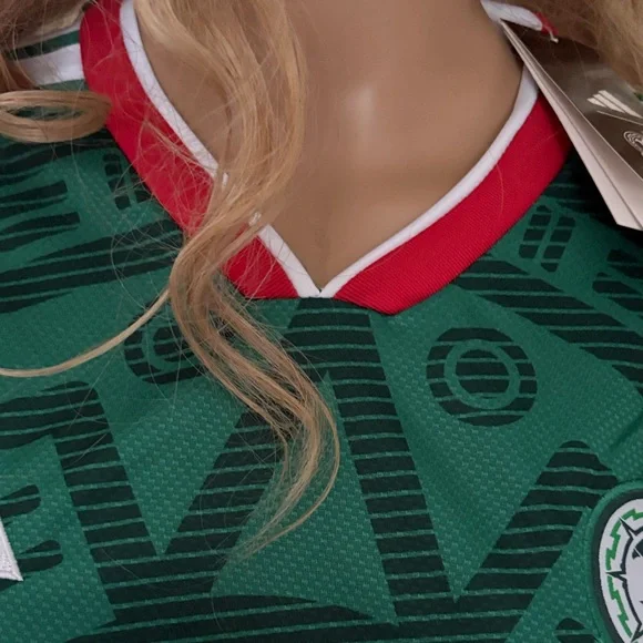 adidas Men's Green Soccer Polo with Red and White Trim - Picture 8 of 16